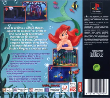 Disney La Sirenita 2 (ES) box cover back